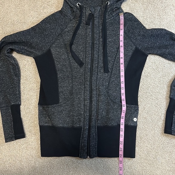 90 Degrees black & charcoal scuba hoodie jacket S - Picture 10 of 11